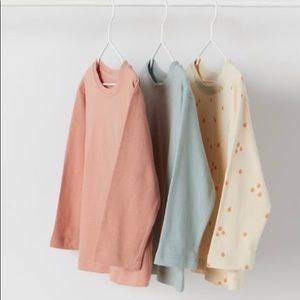 Zara Kids Three Packs print T-Shirt long sleeve - Orange boy/girl new cotton